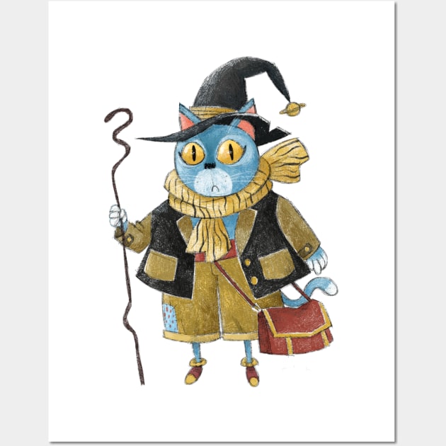 The Wizard Cat Wall Art by Sunshine Corner